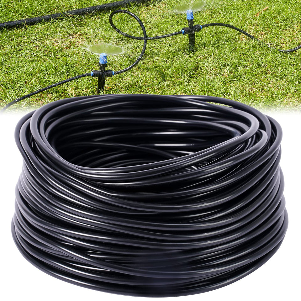 HIRALIY quarter-inch blank distribution tubing 98ft roll for flexible drip irrigation layouts