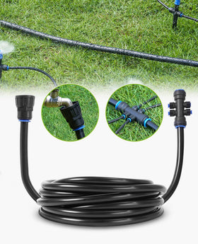 HIRALIY quick-connect tubing, easy setup for drip irrigation.