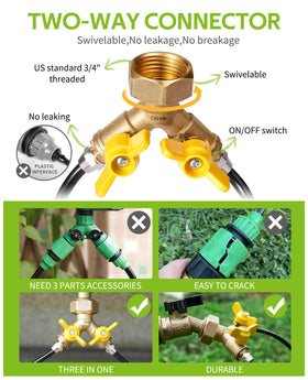 HIRALIY tee-connectors simplify quick setup and future expansion.