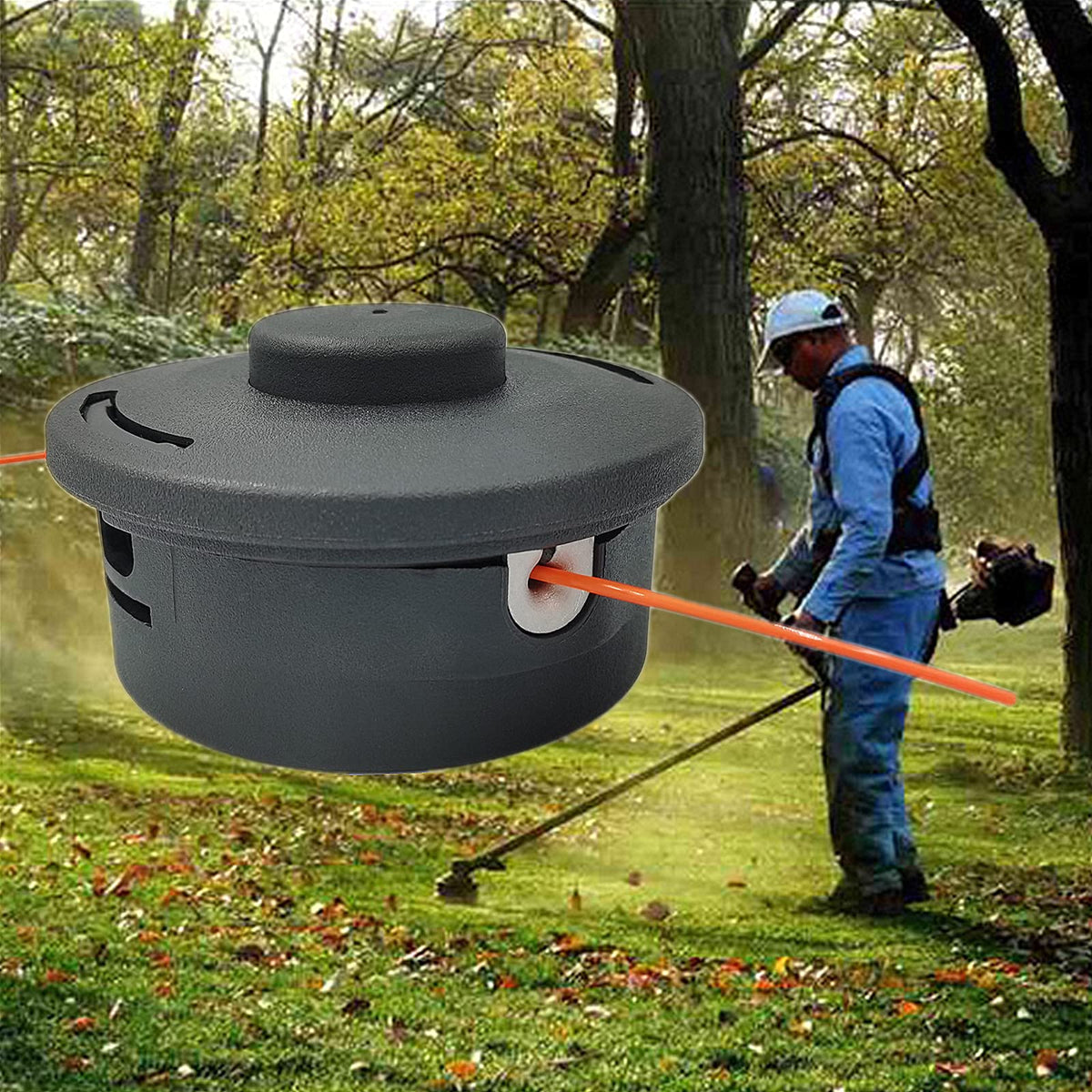 Hirldeea dual-line trimmer head supports mowing and thinning tasks.