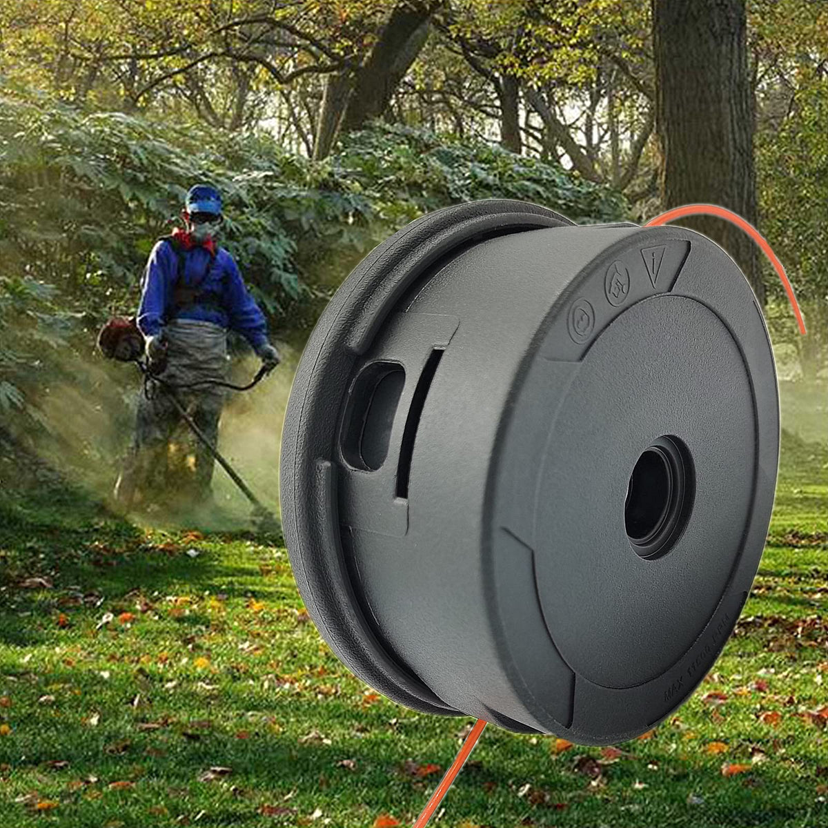 Hirldeea compatible head fits STIHL and KM models for versatile use.