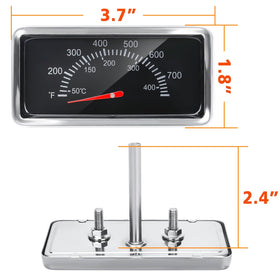 Installation view of Hisencn gauge replacing a Nexgrill part for quick setup.