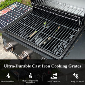 Hisencn cast iron grate retains heat to enhance grilling flavor