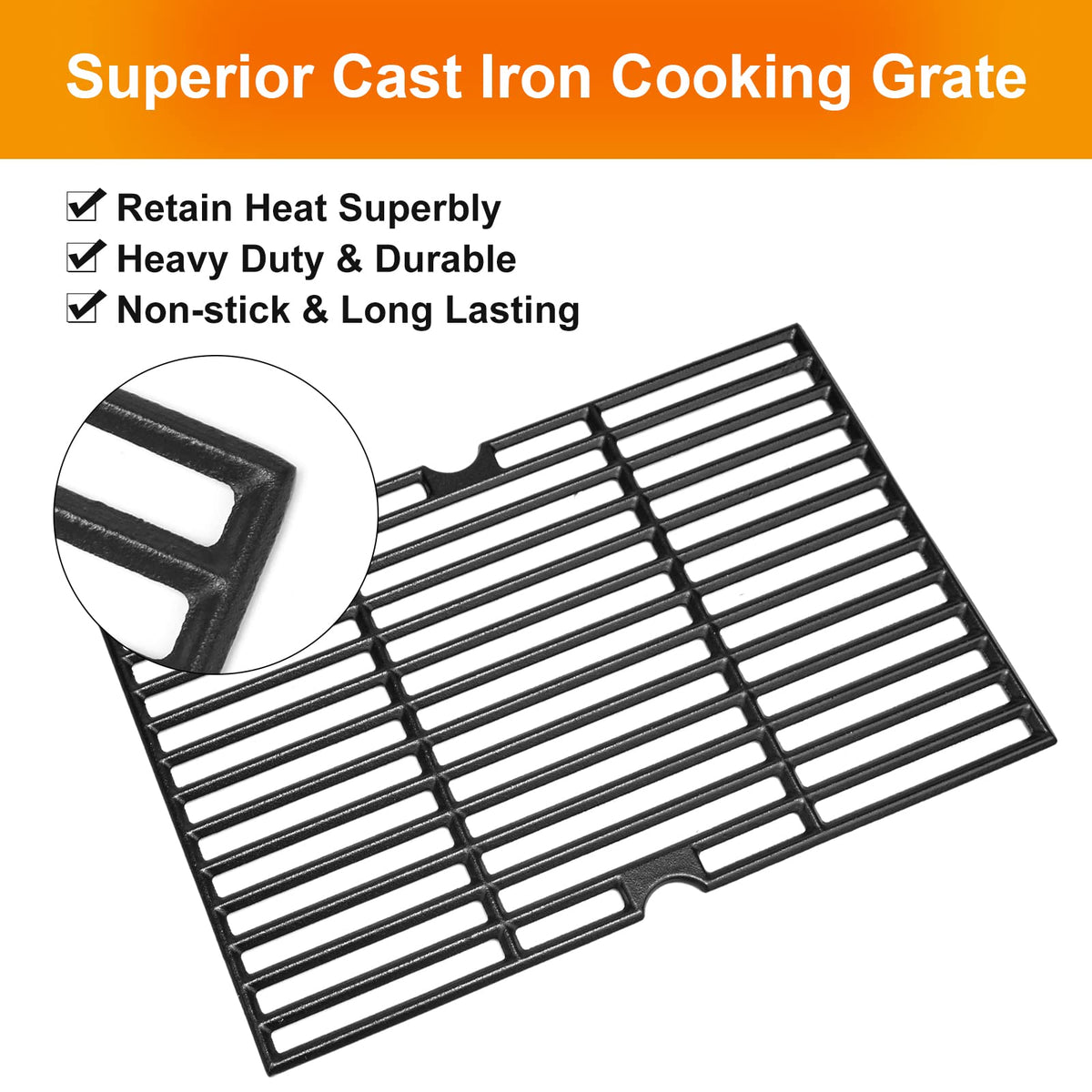 Hisencn two-piece set fits 15.5 by 21 inch grills