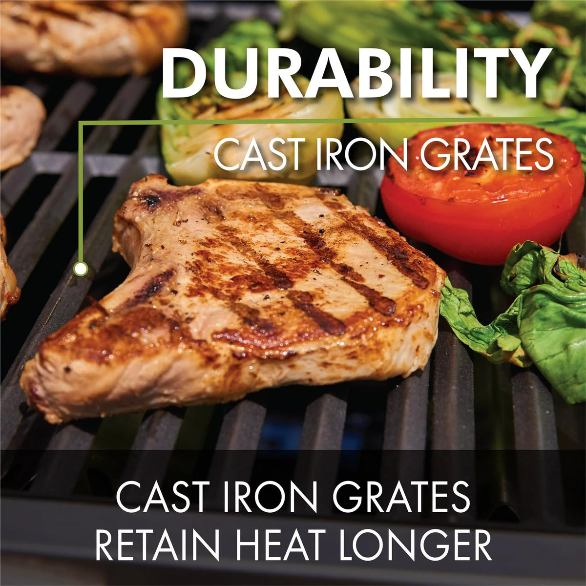 Hisencn cast iron grates for Monument 17842 offer durable performance and even surface searing.