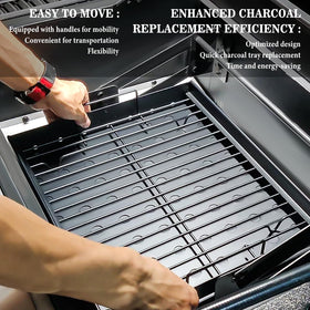 Hisencn tray minimum length of 15.15 inches suits smaller grills.
