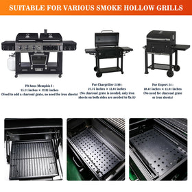 Hisencn charcoal tray with handles allows safe transport around the grill.