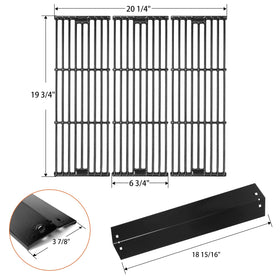 Hisencn Chargriller heat plates resist corrosion and protect burners during high-heat cooking.