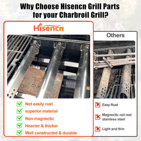 Hisencn adjustable crossover tubes control heat flow for consistency.