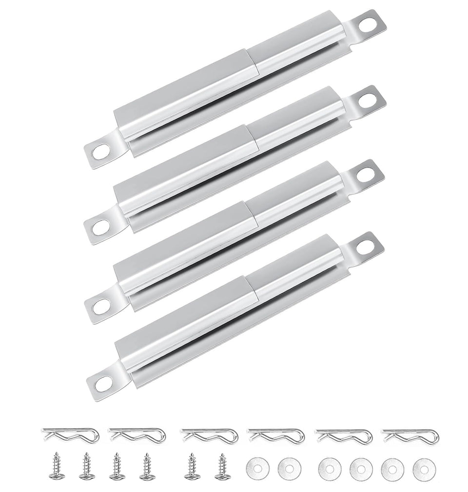 Hisencn four-pack carryover tubes for universal grill fit and durable stainless steel.