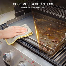 Hisencn griddle fitting multiple brands for versatile outdoor and indoor use.