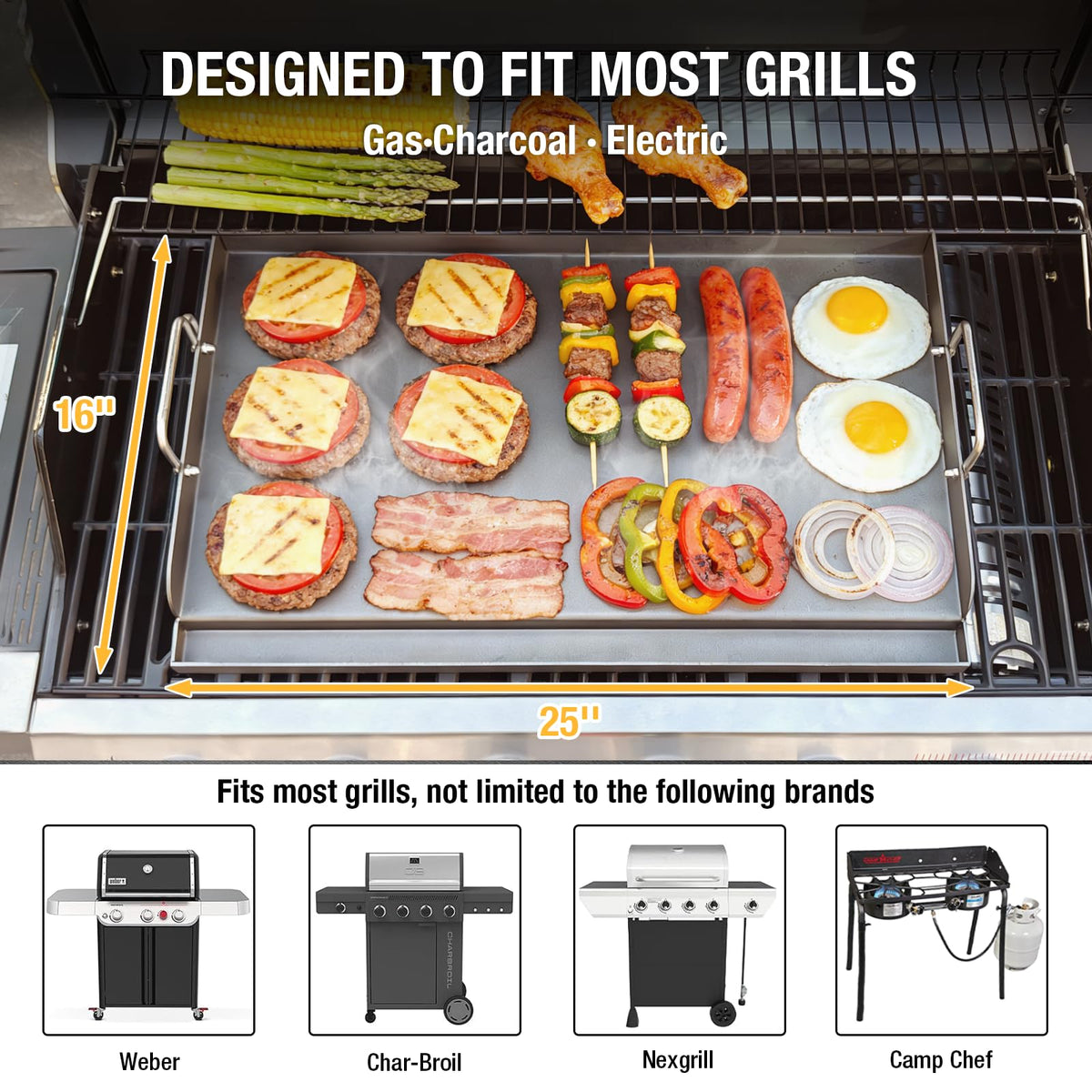 Hisencn pre-seasoned griddle surface showing natural non-stick progress.