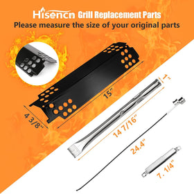 Hisencn grill burner for Charbroil 463436214 ensures consistent searing and durability.