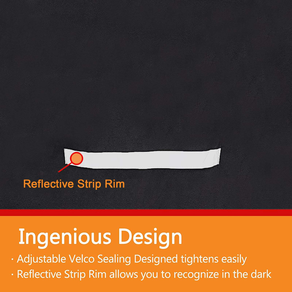 Hisencn 57 inch cover with heavy-duty polyester and vinyl coating protects surfaces.