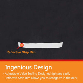 Hisencn 57 inch cover with heavy-duty polyester and vinyl coating protects surfaces.