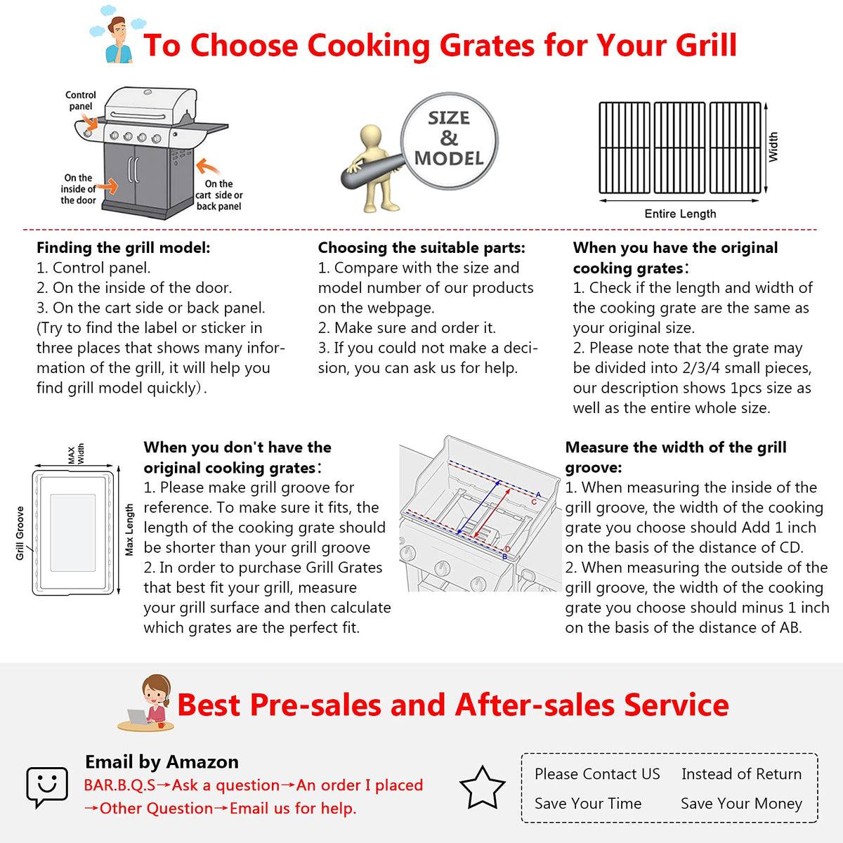 Hisencn G321-0006-W1 compatible grates for even sear