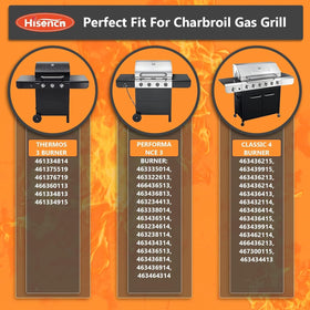 Hisencn heat plate for Charbroil 463436213 protects burners from flare-ups.
