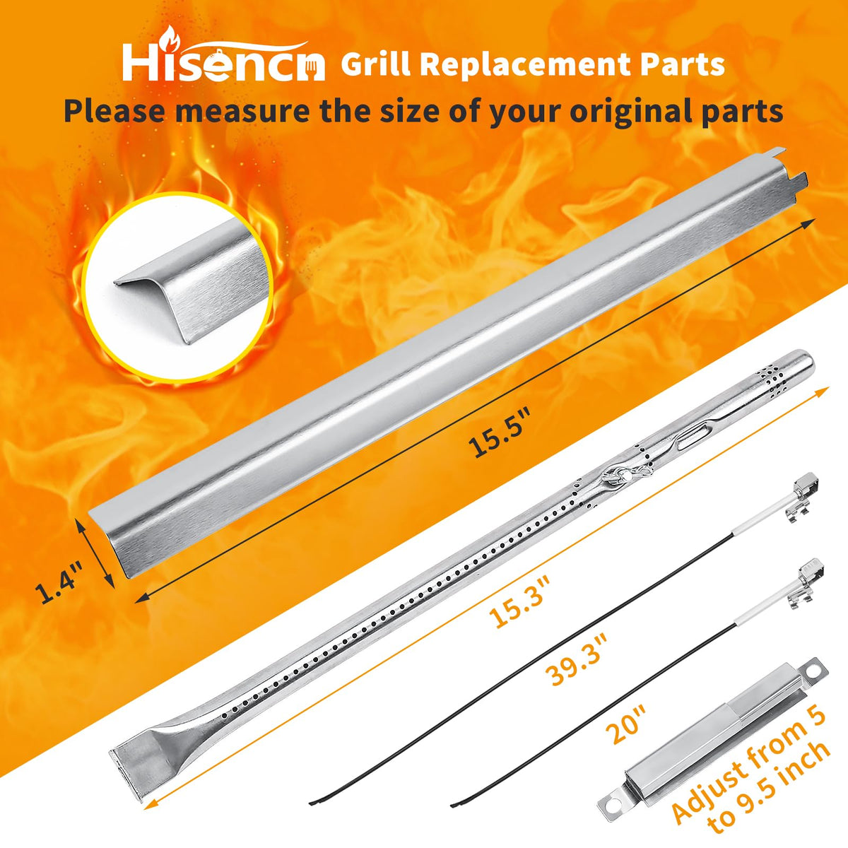 Hisencn 20-inch igniter provides quick starts for Charbroil replacements.