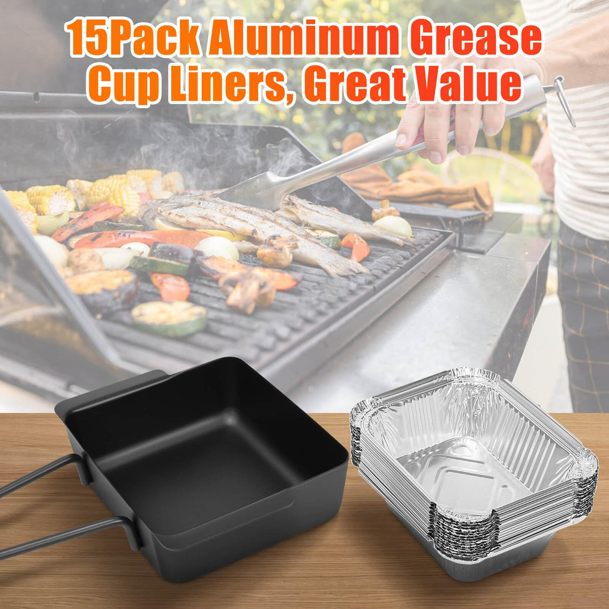 Hisencn large-capacity grease pan supports longer grilling sessions without spills