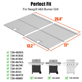 Hisencn Nexgrill 720-0888N compatible grates ensure even heat