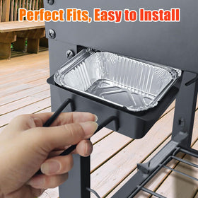 Hisencn porcelain-steel drip pan resists rust and cleans easily