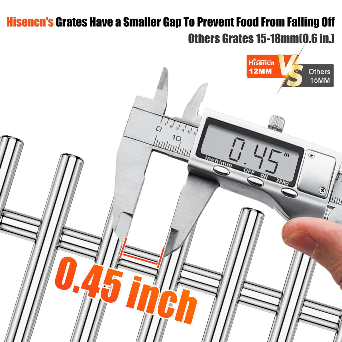 Hisencn smooth surface grates simplify cleaning after grilling