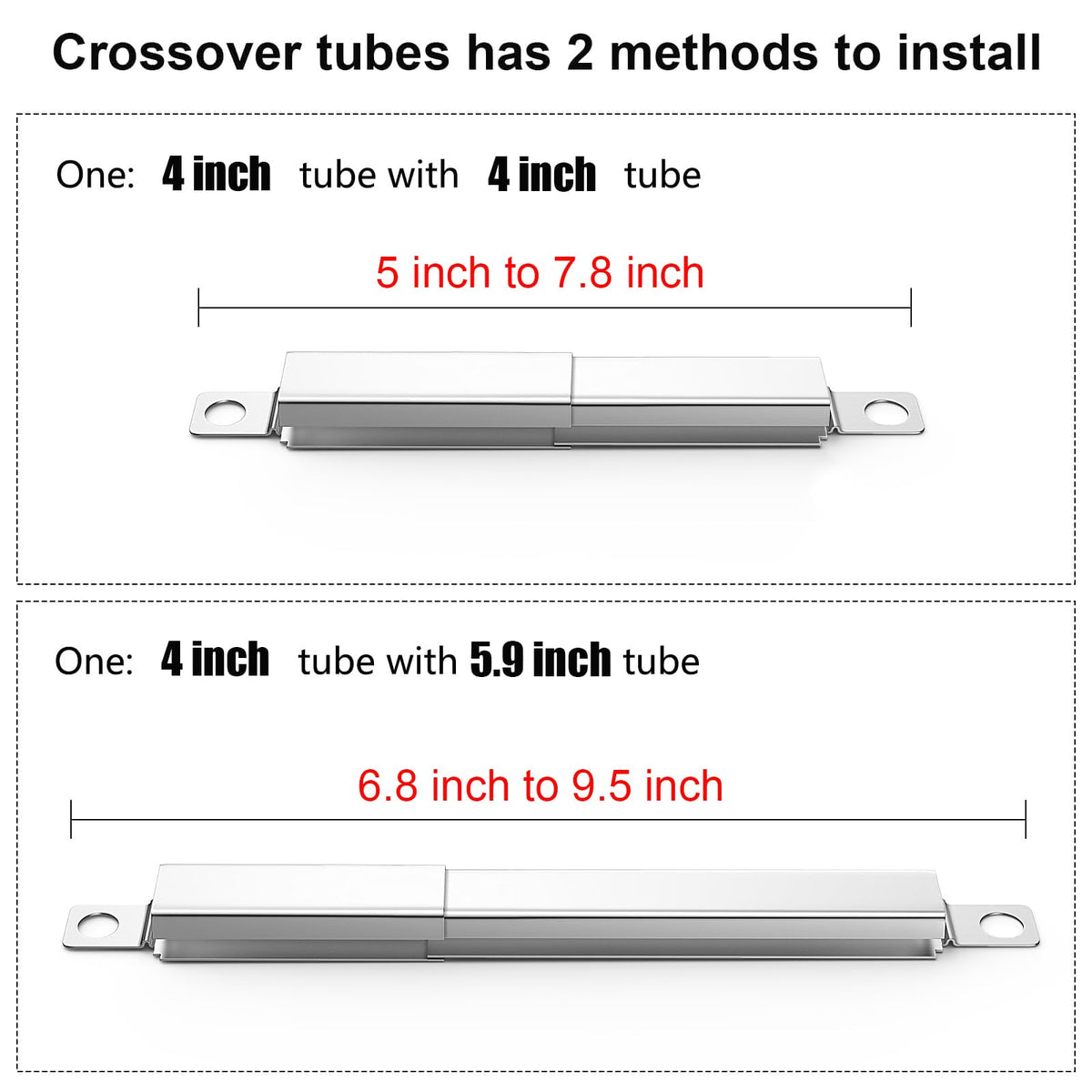 Hisencn universal 304 stainless steel crossover tube for multiple grill models.
