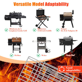 Hisencn universal grill rack length adjustable from 15.3 to 22.1 inches