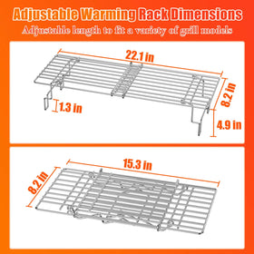Hisencn grill rack with foldable legs for compact storage