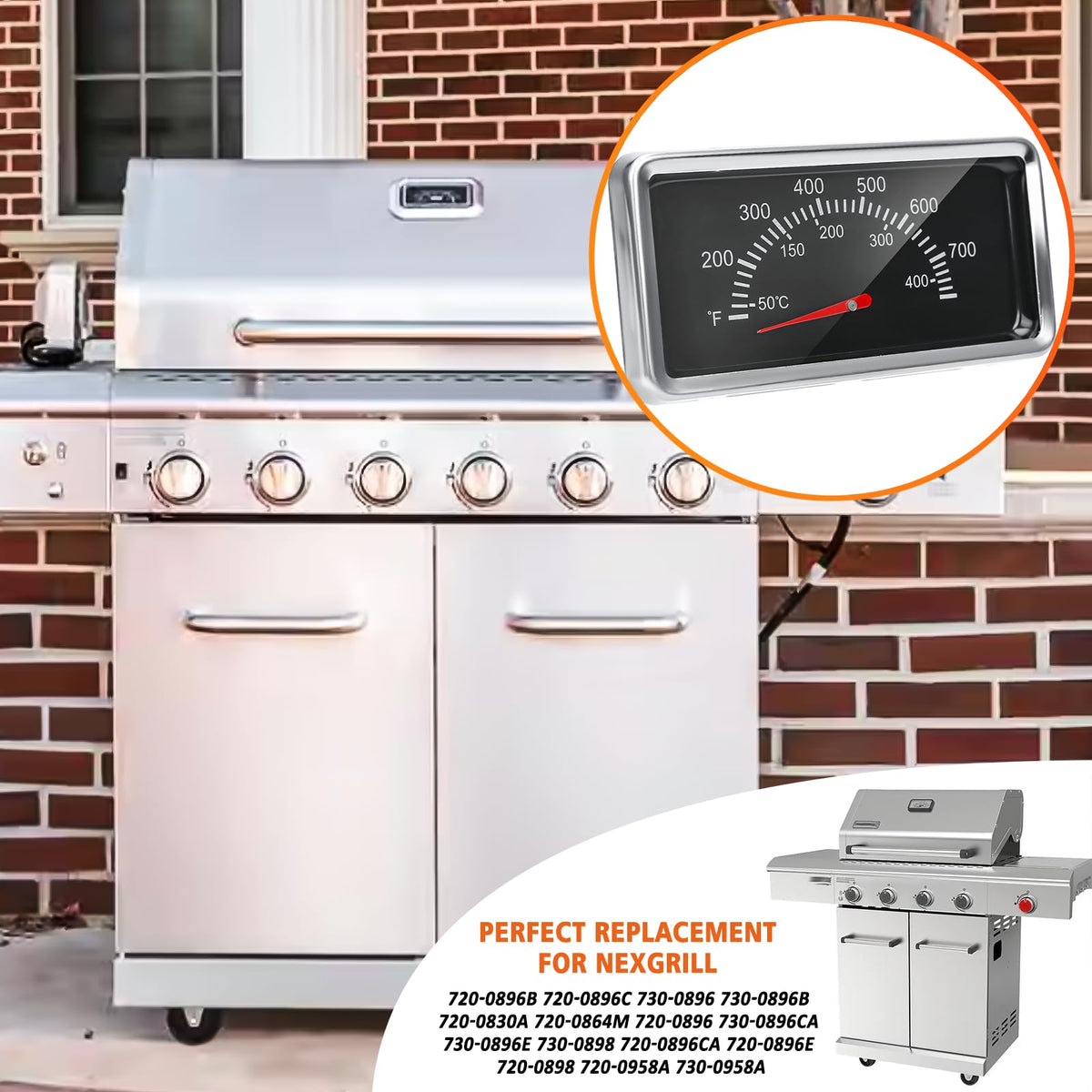 Wide-temperature range gauge demonstrating use from low to high heat sessions.