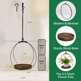 Hismocal ceiling suspended planter ideal for bright, compact spaces.