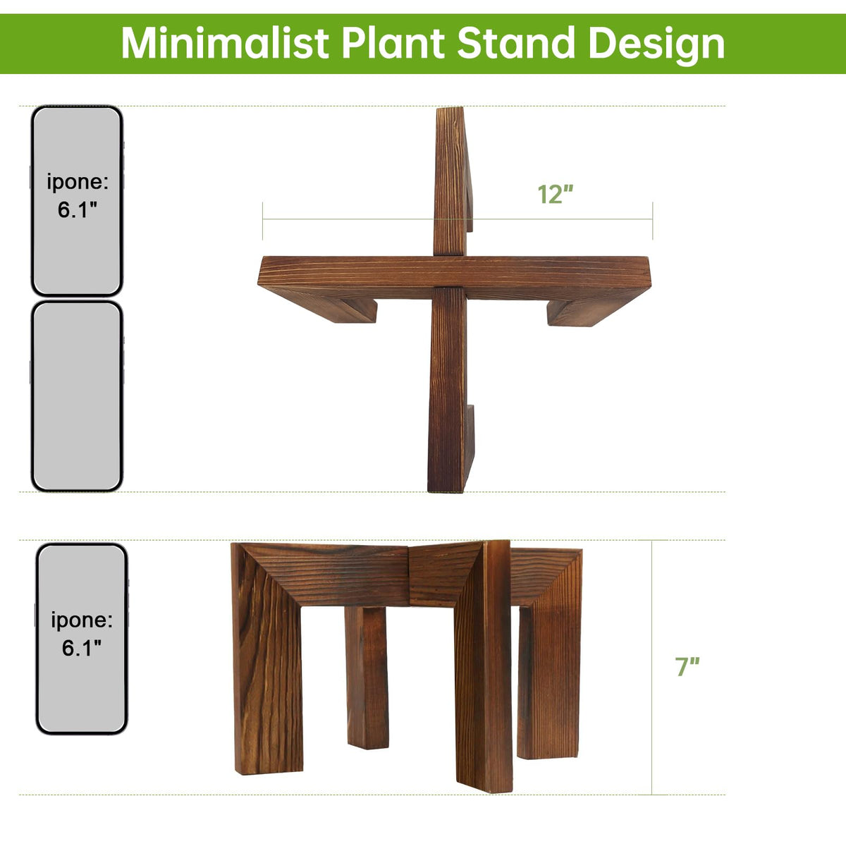 Hismocal modern wood plant stand complements contemporary décor.