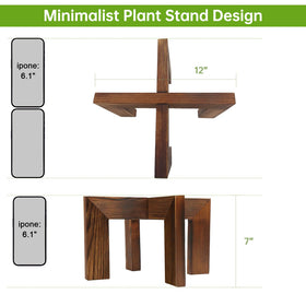 Hismocal modern wood plant stand complements contemporary décor.