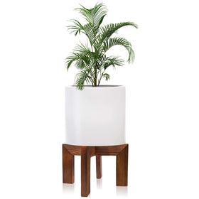 Hismocal wood plant stand for indoor or outdoor use, sturdy support for many pots.