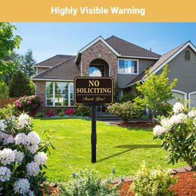 HISVISION No Soliciting Sign plug-and-play setup for fast installation.