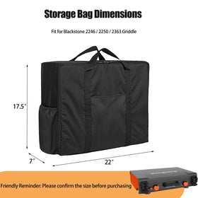 Hiticover carrying bag for Blackstone griddle with OTG 20x14 design and sturdy zipper.