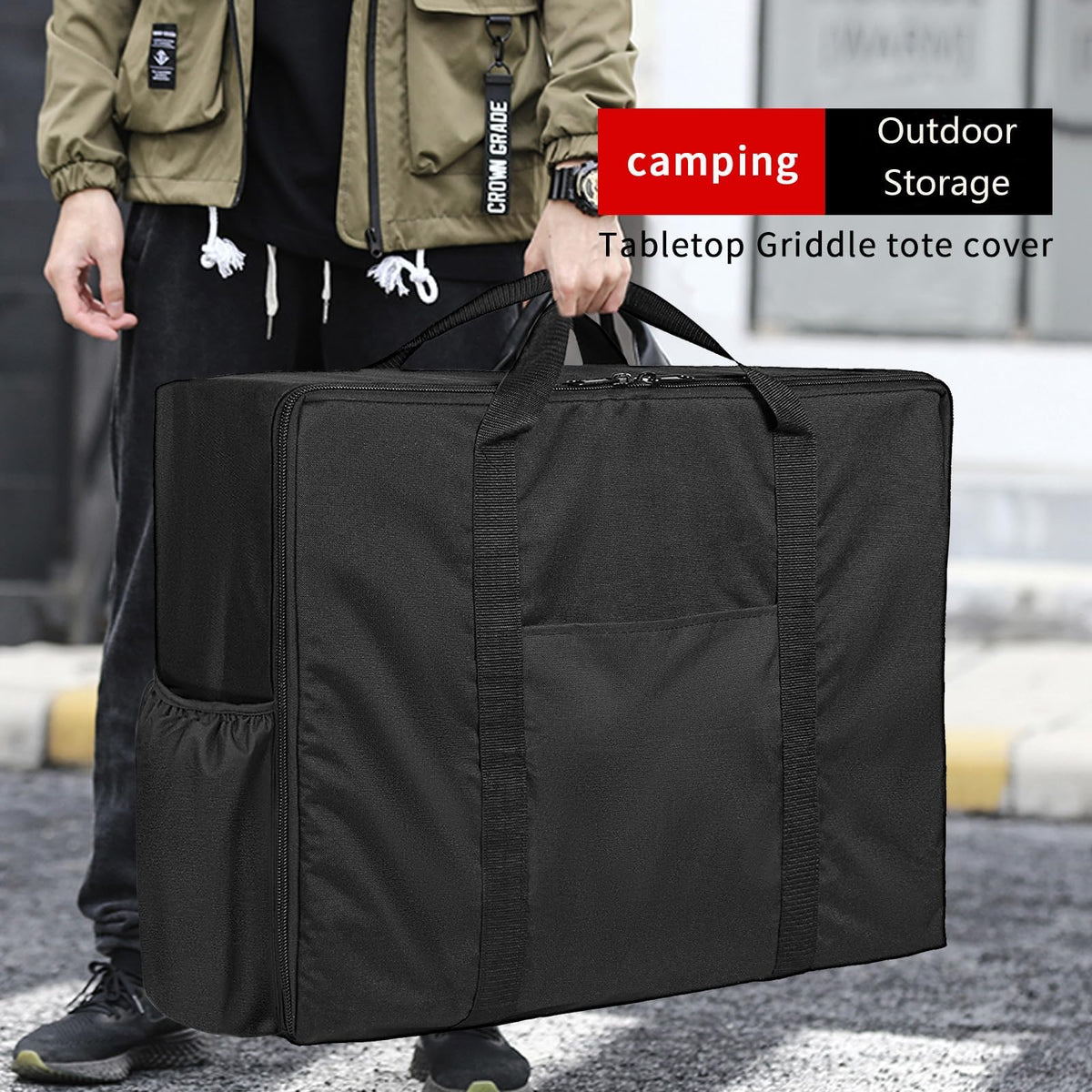 Hiticover bag includes four pockets to organize tools and seasonings.