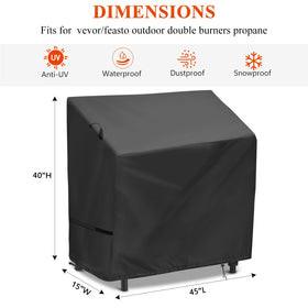 Side view of Hiticover cover on Vevor/Feasto fryer showing secure fit.