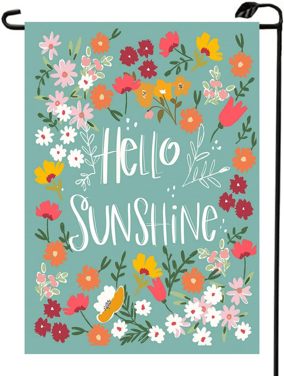HIUCUS Spring Hello Sunshine garden flag enhances curb appeal for outdoor spaces.