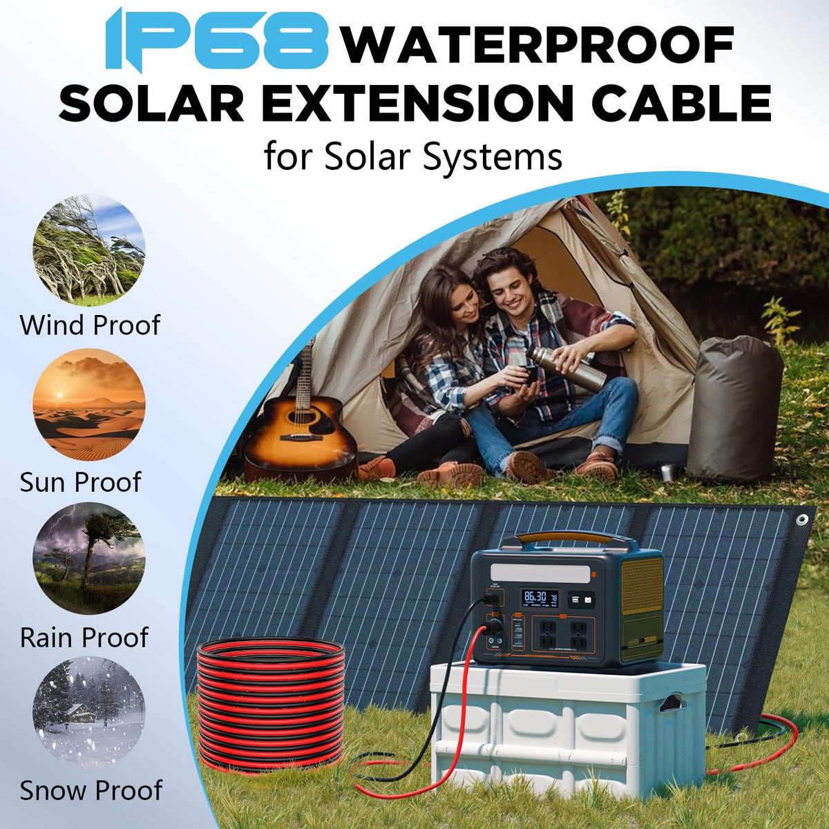 Hiutgowt solar wire outdoor weather resilience for all climates