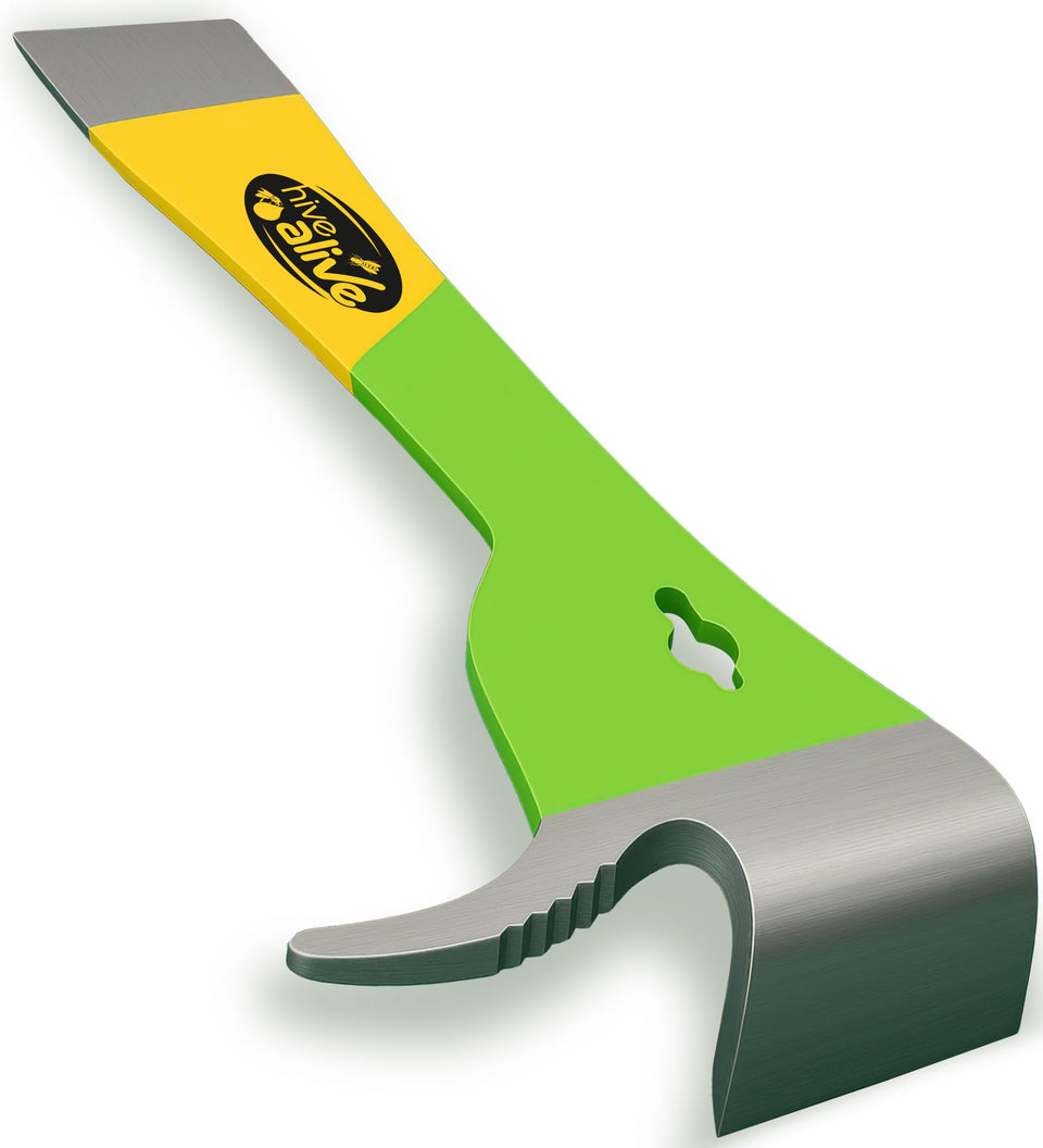 Hive Alive Hive Tool overview highlighting a durable tool for heavy frames.