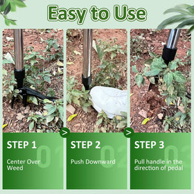 Hivenlly adjustable 58-inch handle reduces bending for comfortable gardening.