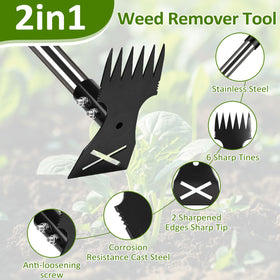 Hivenlly weed puller adjustable-handle allows comfortable weeding at any height