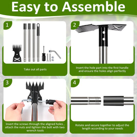 Hivenlly weed puller cast-steel-head is sturdy and rust-resistant for daily use
