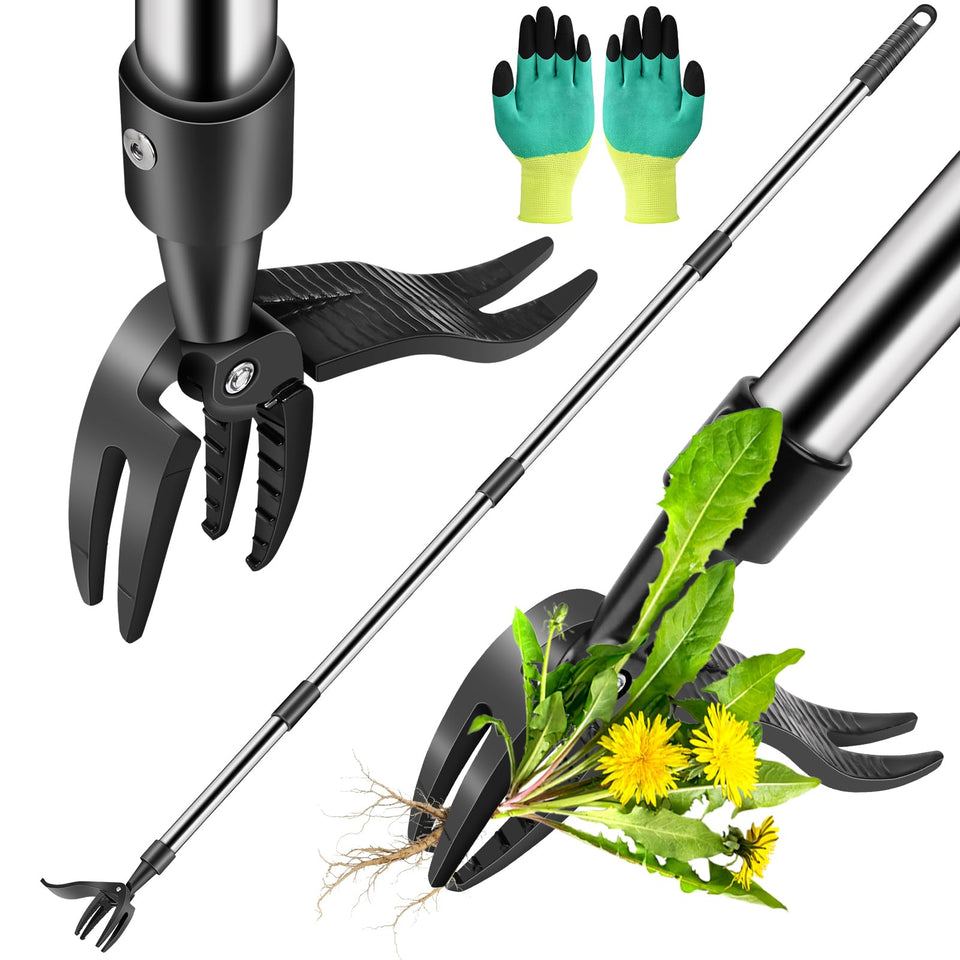 Hivenlly weed puller tool with stand-up design for effortless, back-friendly weeding.