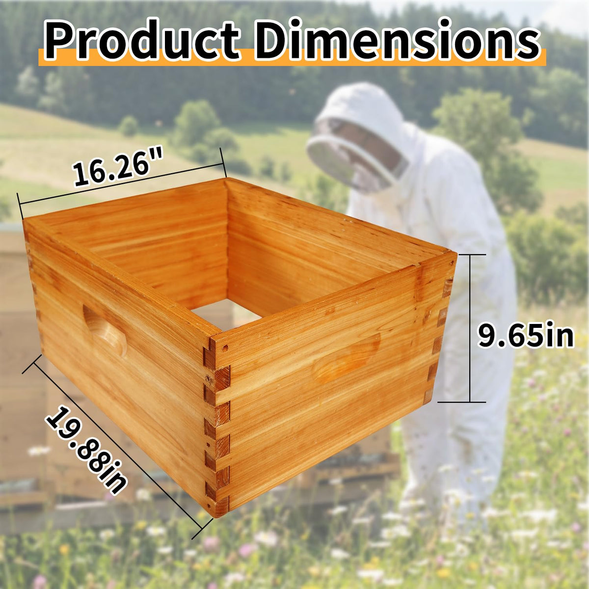 HiveSweet beeswax-coated surface resists weather and helps longevity.