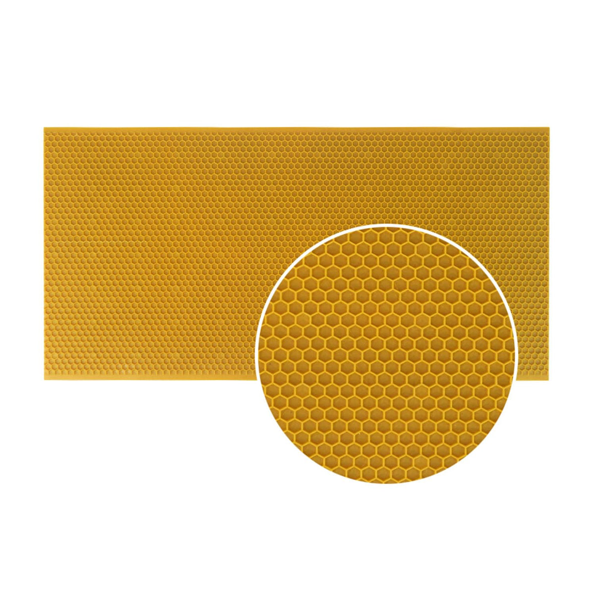 HiveSweet foundation sheets ready to install in a hive frame