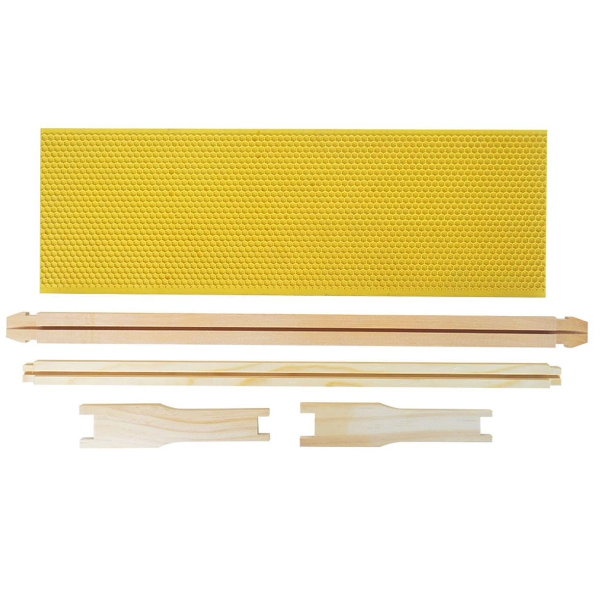 HiveSweet wax-coated foundations enhance bee building and colony initiation.