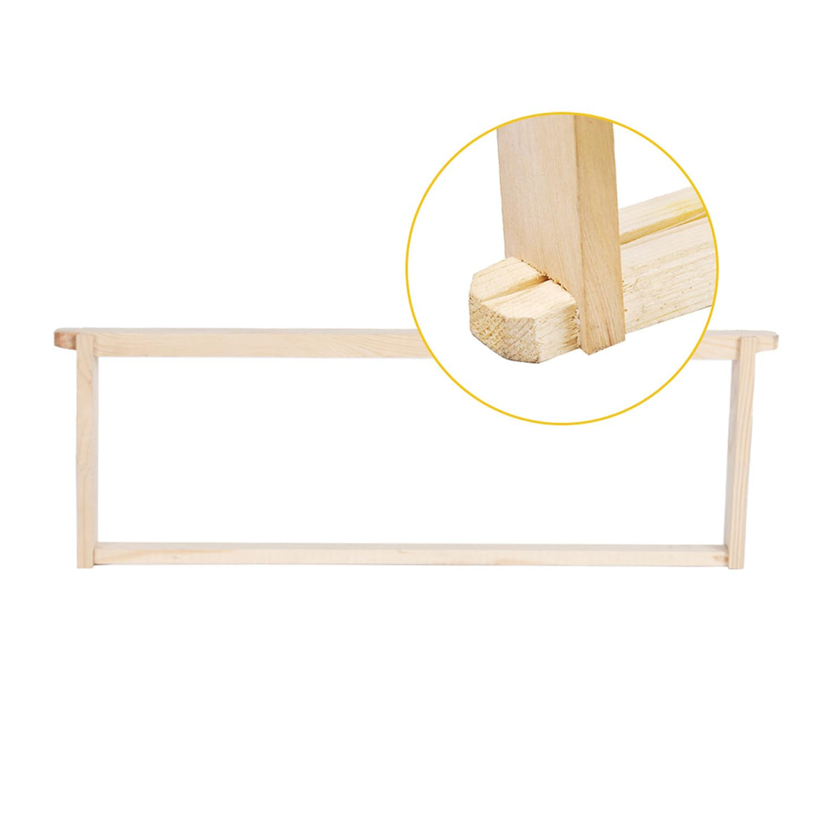 HiveSweet wooden beekeeping frame being assembled by hand