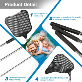 Hiway 3-pack fly swatters keeps spaces fly-free in multiple rooms
